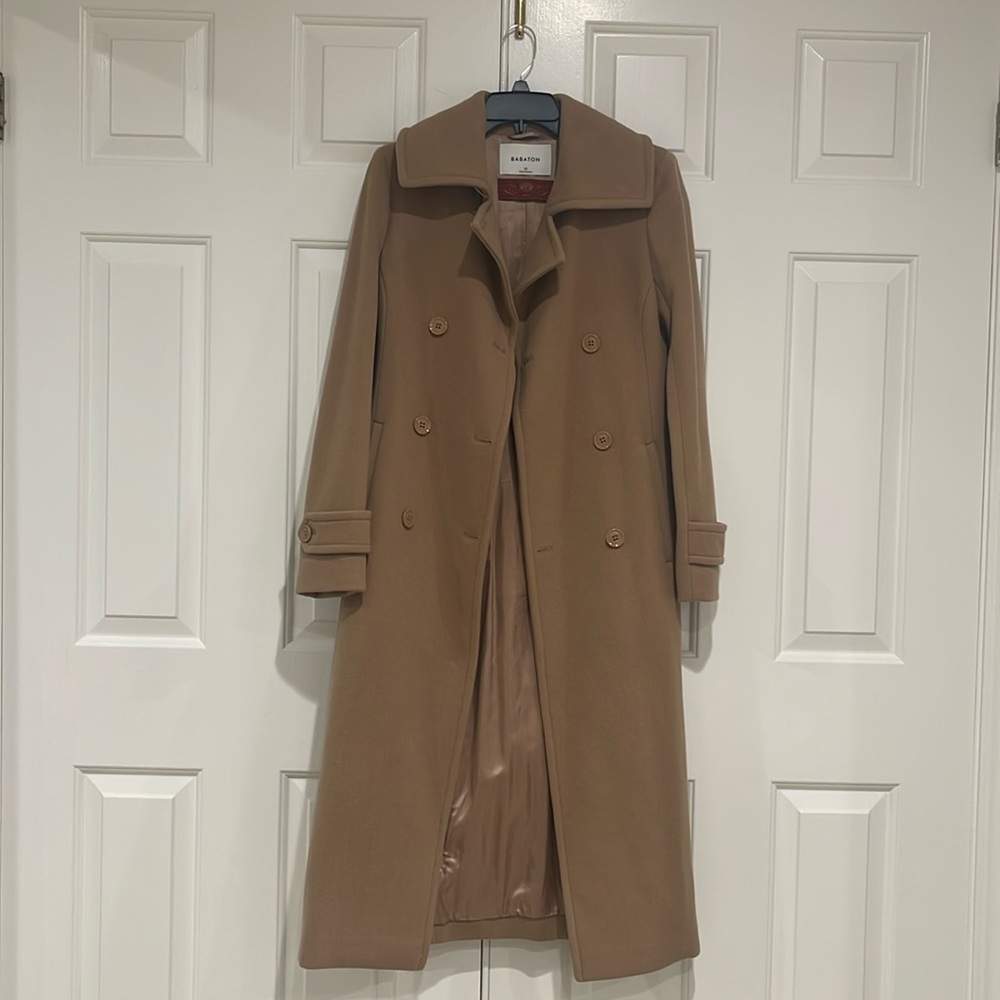 Aritzia babaton plaza coat camel color